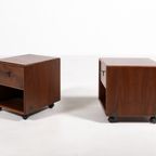 Double Bed With Nightstands / Bedframe Met Nachtkastjes By Fabio Lenci For Bernini, 1970S Italy thumbnail 11