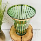 Art Deco Booms Groen Glas De Rupel Vaas Goud 1930’s thumbnail 5