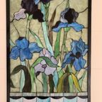 Glas In Lood Art Nouveau Bloemen In Park thumbnail 10