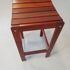 6 X Stool Meranti 70s. Height 71 Cm / Wide 42 Cm / Depth 40 Cm thumbnail 6