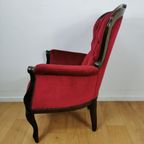 Brocante Franse Louis Xv Stoel, Fauteuil, Queen Ann Armstoel thumbnail 10