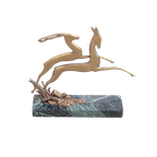 Art Deco Leaping Gazelles - (mb22) thumbnail 2