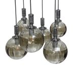 Massive - Cascade - Vintage 60’S Hanging Pendant - Including Matching Canopy - Smoked Glass thumbnail 4