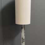 Glass Base Floor Lamp With Silk Shade By Richard Essig For Besigheim 1970S thumbnail 3