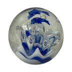 Handmade - Murano - Presse Papier / Paperweight - Two Dolphins Jumping Over A Wave thumbnail 2