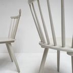 Set Witte Vintage Spijltjesstoelen, 1970’S thumbnail 3