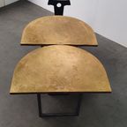 Grote Messing Tafel Ovaal Modulair - Ruw Staal thumbnail 7