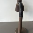 Vintage 80S Bureaulamp Buismodel Met Stoffen Kap thumbnail 3