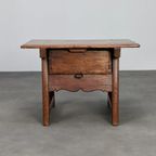Antique Wooden Side Table With Drawer, 18th Century thumbnail 5