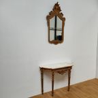 Barok Rococo Wandconsole Sidetable Met Marmer Blad En Spiegel 02 thumbnail 2