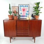 Vintage Teak Houten Wandkast | Buffetkast Deens Kast thumbnail 4