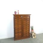 Antieke Oude Houten Archief Ladekast thumbnail 6