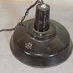Vintage Industriële Emaille Hanglamp, Zwart thumbnail 5