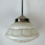Art Deco Opalen Plafondlamp, 1950’S thumbnail 6