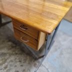 Vintage Teakhouten Bureau Jaren 50 Jaren 60 Design Bureau thumbnail 7