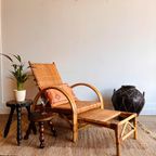 Rotan Bamboe Loungechair Fauteuil Vintage thumbnail 2