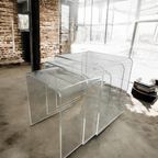 Vintage Plexiglazen Nesting Tables / Bijzettafeltjes thumbnail 5