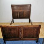 Antiek Frans Tweepersoonsbed, Art Deco, Brocante Bed. 031910 thumbnail 4