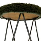 Vintage Kruk Met Hairpin Legs En Vachtje Klein Krukje 60's thumbnail 8