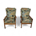 2 X Casala Wingback / Lounge / Armchair In Top Condition / 4 Small Cushions / 1960s thumbnail 6