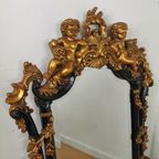 Antieke Rococo Barok Italiaanse Putti Spiegel Schouwspiegel thumbnail 18