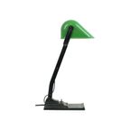 Art Deco Bureaulamp Notarislamp Erpe Model 52 Emaille Kap Groen thumbnail 7