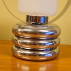 Vintage Space Age Chromen Melkglas Tafellamp Bureaulamp Lamp thumbnail 5