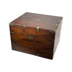 Military Campaign - 19Th C Fine English Liquor Cabinet - With Original Bottles - Very Rare! thumbnail 11