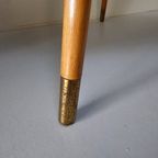 Vintage Salontafel / Koffietafel. Driehoekig, Drie Poten "Kidney Table" thumbnail 3