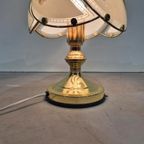 Hollywood Regency Tafel Lamp Met Gebogen Glas Vintage thumbnail 5