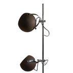 Gepo - Space Age Design / Mcm Floor Lamp With Two Shades - Brown Shades On A Chrome Base thumbnail 4