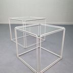 Max Sauze Bijzettafel. Vintage Salontafel 'isocele' Wit. thumbnail 7
