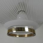 Hanglamp, Met Glazen Kap In Ufo Model, Jaren 50 thumbnail 12
