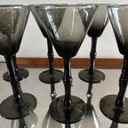 Set Van 6 Vintage Smoked Glas Martini / Coctail Glaasjes thumbnail 4