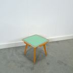 Houten Bijzettafel Met Keramiek Nr 19, Vintage Plantentafel thumbnail 7