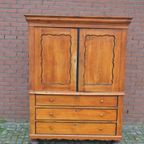 Biedermeier Kabinet Kast Kersen Of Linnenkast thumbnail 2