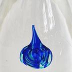 Vintage Presse Papier Glas Transparant Blauw thumbnail 3