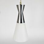 Hala Zeist - Hanglamp - Diabolo - Melkglas - Aluminium - 80'S thumbnail 2