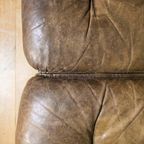 Vintage Leather Sofa With Matching Chair And Ottoman thumbnail 8