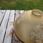 Vintage - Hanglamp - Glazen Hanglamp - Okergeel - Kralenrand thumbnail 7