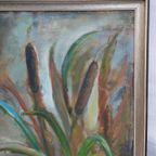 Origineel Olieverfschilderij Groen Schilderij. thumbnail 4