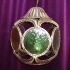 Vintage Art Deco Glas In Lood Hanglamp thumbnail 8