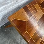 Vintage Sidetable - Bijzettafel, Uniek Blad Ingelegd Fineer thumbnail 6