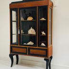 Art Deco Vitrinekast Vintage Antieke Vitrine Kast thumbnail 5