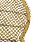 Grote Rotan Rieten Pauwstoel Troon Emanuelle Boho 131Cm thumbnail 3