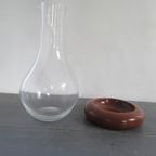 Vintage Water Kan Glas Teak Strak Design thumbnail 6