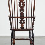Zeer Mooie, Praktische Antieke Engelse Highback Windsor Eetkamerstoel Met Sierlijke Details thumbnail 5