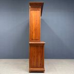 Belgische Pitch Pine Schoolkast Met Ribbelglas thumbnail 21