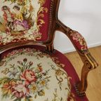 Set Brocante Vintage Franse Louis Xv Stoeltjes, Fauteuils Set Prijs thumbnail 9