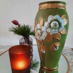 Vintage Landelijke Vaas Met Bloemmotief Uit Zweden thumbnail 2